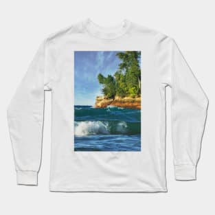 Ocean Vibes in Michigan Long Sleeve T-Shirt